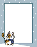 Snow Cat Notepad 4.25" x 5.5"